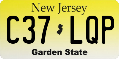 NJ license plate C37LQP