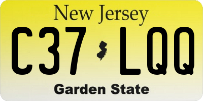 NJ license plate C37LQQ