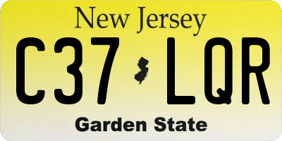 NJ license plate C37LQR