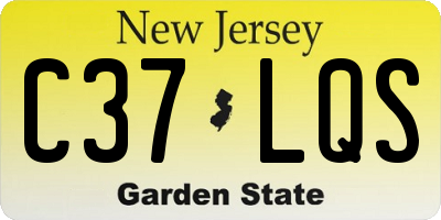 NJ license plate C37LQS