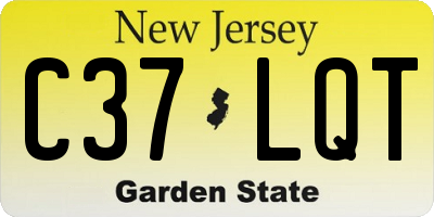 NJ license plate C37LQT