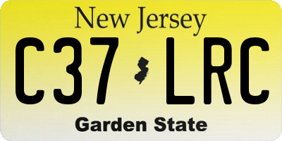 NJ license plate C37LRC