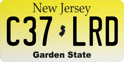 NJ license plate C37LRD