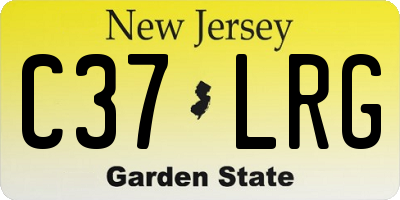 NJ license plate C37LRG