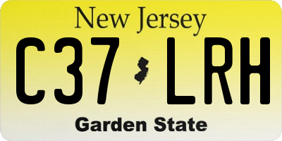 NJ license plate C37LRH