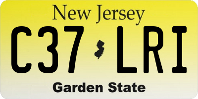 NJ license plate C37LRI