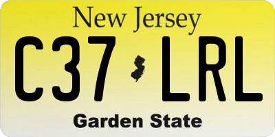 NJ license plate C37LRL