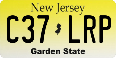 NJ license plate C37LRP