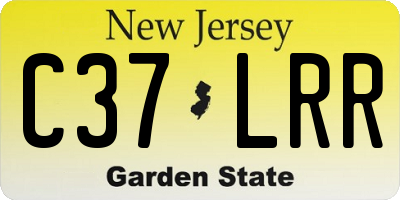 NJ license plate C37LRR