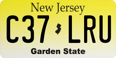 NJ license plate C37LRU