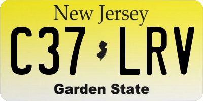 NJ license plate C37LRV