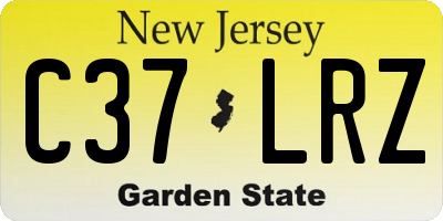 NJ license plate C37LRZ