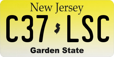 NJ license plate C37LSC