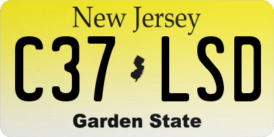 NJ license plate C37LSD