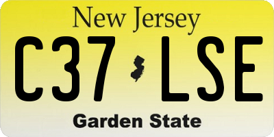 NJ license plate C37LSE