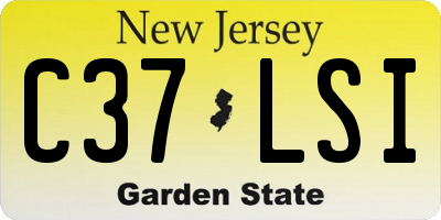 NJ license plate C37LSI