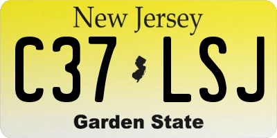 NJ license plate C37LSJ