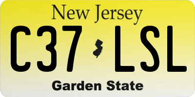 NJ license plate C37LSL