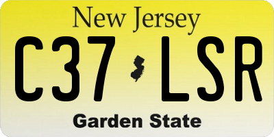 NJ license plate C37LSR