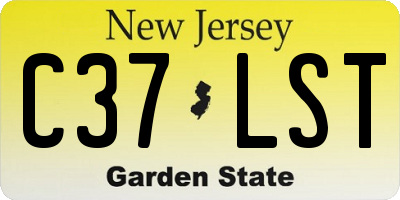 NJ license plate C37LST