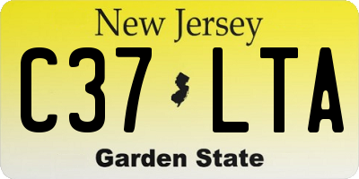 NJ license plate C37LTA