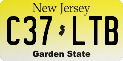 NJ license plate C37LTB