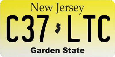 NJ license plate C37LTC