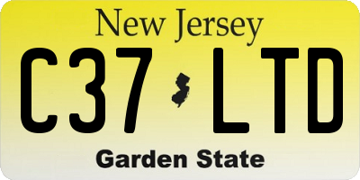 NJ license plate C37LTD