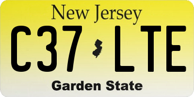 NJ license plate C37LTE