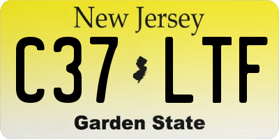 NJ license plate C37LTF