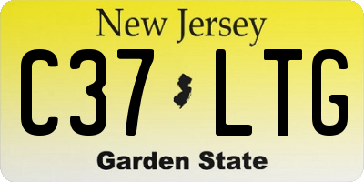 NJ license plate C37LTG