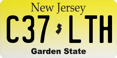 NJ license plate C37LTH