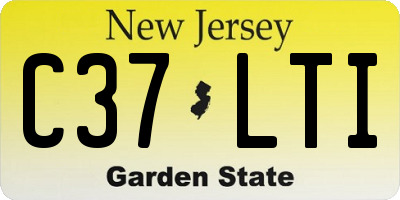 NJ license plate C37LTI