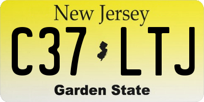 NJ license plate C37LTJ