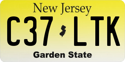NJ license plate C37LTK