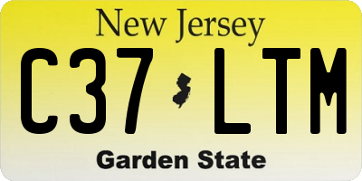 NJ license plate C37LTM