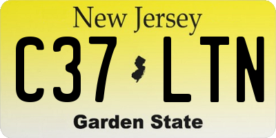 NJ license plate C37LTN