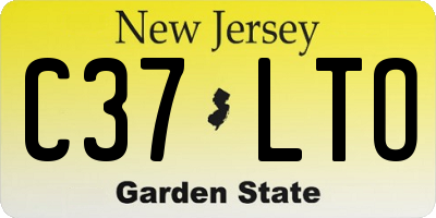NJ license plate C37LTO