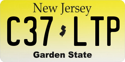 NJ license plate C37LTP