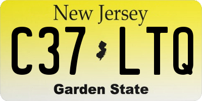 NJ license plate C37LTQ