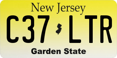 NJ license plate C37LTR