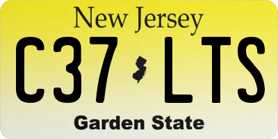 NJ license plate C37LTS