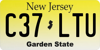 NJ license plate C37LTU