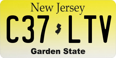 NJ license plate C37LTV