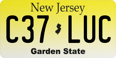 NJ license plate C37LUC