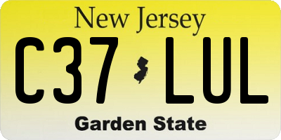 NJ license plate C37LUL