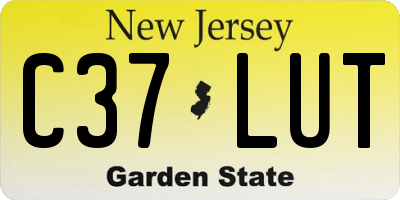 NJ license plate C37LUT