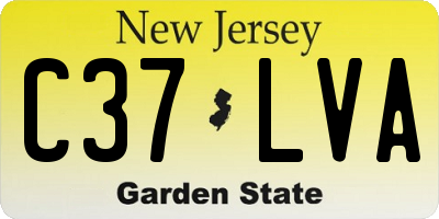 NJ license plate C37LVA