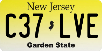 NJ license plate C37LVE