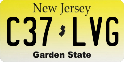 NJ license plate C37LVG